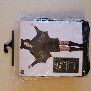 Halloween Costume Bat Hoodie Dress Womens L/XL fuzzy hood ears and sleeve wings